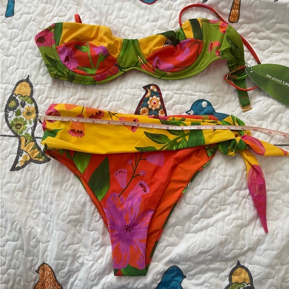 Farm Rio romantic garden bikini set size XS - Picture 16 of 16